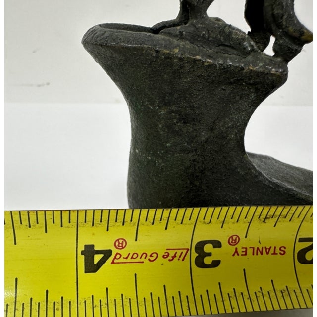 Metal Antique 19th Century Bronze Grand Tour Askos Pouring Vessel Made in the Roman Style 4w X 4h For Sale - Image 7 of 14
