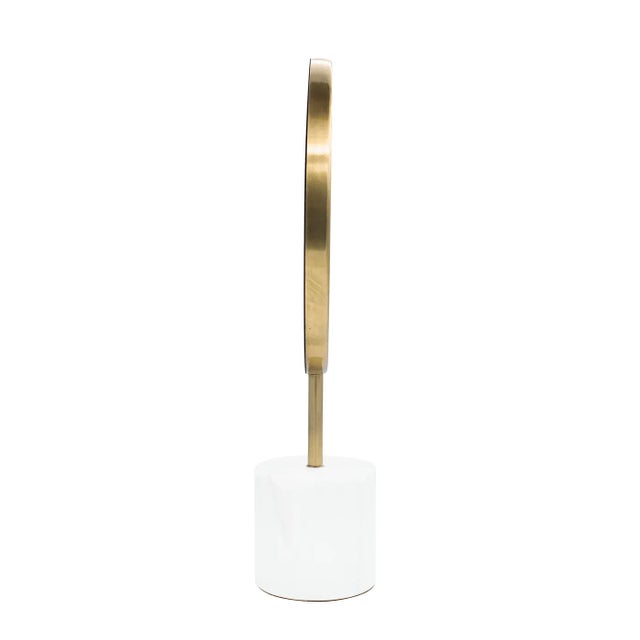 Art Deco Bogna Round Freestanding Dresser Mirror For Sale - Image 3 of 7