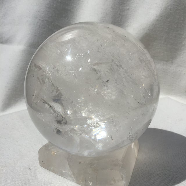 Large Quartz Crystal Ball Chairish