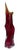 20 In. Tall Signed Young & Constantin Ruby Art Glass Hourglass Pulled Lip Vase For Sale - Image 13 of 18