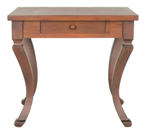 One Drawer Storage Side Table in Brown
