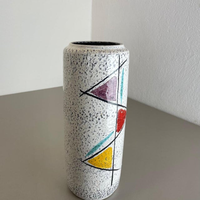 Graphic Fat Lava Multi-Color Vase from Scheurich, Germany Wgp, 1970s For Sale - Image 6 of 18