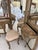 French Louis XV style elegant 3 part vanity with ornate carved crest and aged gilt finish. Has gracefully shaped hinged...