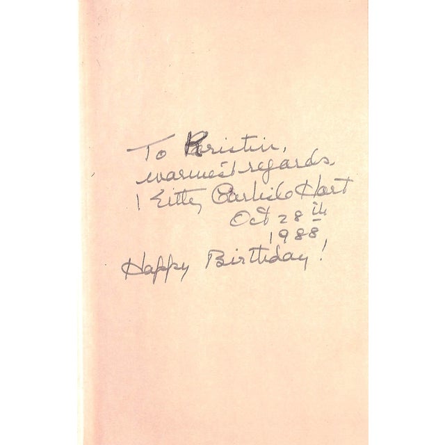 Traditional "Kitty: An Autobiography" 1988 Hart, Kitty Carlisle (Inscribed) For Sale - Image 3 of 9