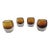 Large Modern Amber Color Votive Holders - Set of 4 For Sale