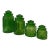 Vintage Emerald Green Glass Kitchen Cannister Set of Four For Sale