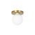 Modern Globe Flush Mount Brushed Brass, 5 Inch Glass Globe, by Research.Lighting, Modern, Minimal For Sale - Image 3 of 8