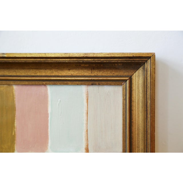 Original Framed Abstract Painting in Vintage Gold Frame For Sale - Image 11 of 17