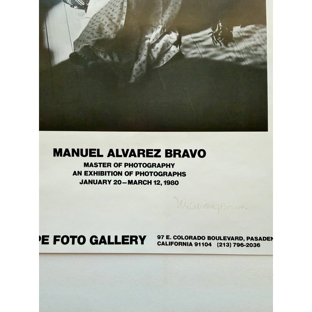 Vintage 1980 Manuel Alvarez Bravo Hand Signed Photography Exhibition Poster Cityscape For Sale In Las Vegas - Image 6 of 12