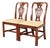 Baker Furniture Georgian Carved Mahogany Side Chairs or Dining Chairs, Pair For Sale