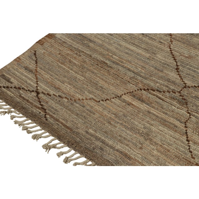 Not Yet Made - Made To Order Rug & Kilim’s Modern Rug with Beige-brown Geometric Patterns - 6x8 For Sale - Image 5 of 7