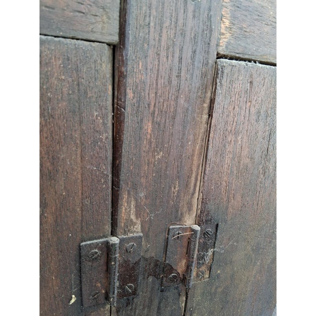 19thc Large Haveli Indian Hand Carved Architectural Door/ Shutter Assembly/ Sculptural For Sale - Image 12 of 16