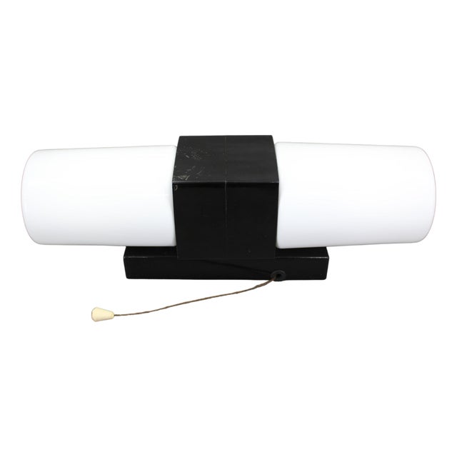 Mid-Century Modern Wall Light in Bakelite and Glass, 1960s For Sale