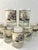 Lovely set of eleven clear holiday tumblers with various Currier & Ives winter scenes. Thick glass bases. All in excellent...
