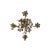 Rococo Golden Floral Lamp in Brass and Porcelain, 1930s For Sale - Image 3 of 9