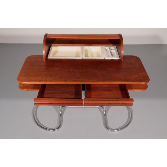 Italian Maia Walnut Desk by Giotto Stoppino for Bernini, 1960s For Sale - Image 10 of 15