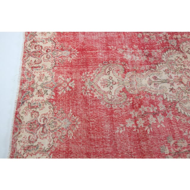 Traditional Vintage Turkish Rug – Hand-Knotted Anatolian Masterpiece -6' 9'' X 10' 6'' For Sale - Image 3 of 12