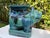 Vintage Blue Green Glazed Terracotta Foo Dog Petite Garden Stool For Sale In Naples, FL - Image 6 of 11