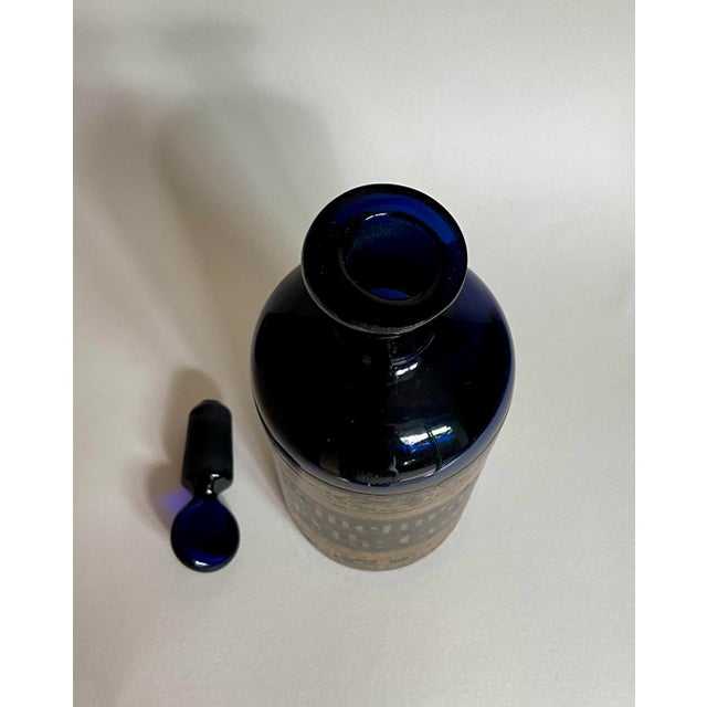 Antique Cobalt Blue Apothecary Bottle, 1890s For Sale - Image 6 of 10