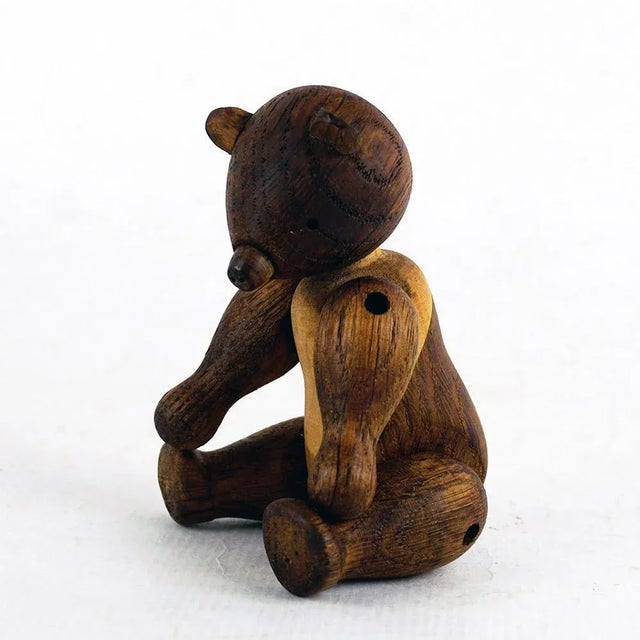 Vintage Scandinavian Oak Bear attributed to Kaj Bojesen, Denmark, 1950s For Sale - Image 3 of 9