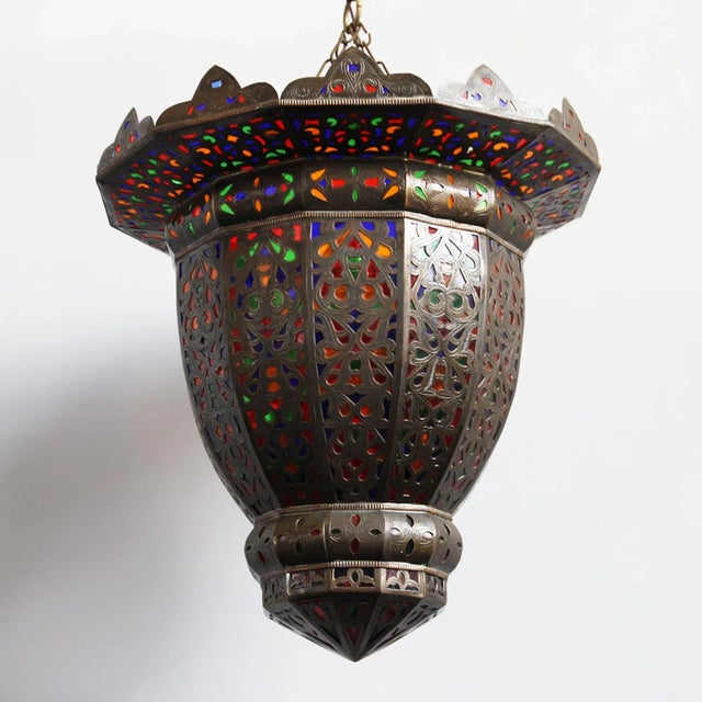 Moroccan Vintage Moroccan Colorful Lantern For Sale - Image 3 of 7
