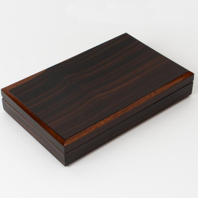 Art Deco Macassar Wood Decorative Lidded Box, circa 1930 For Sale - Image 4 of 12