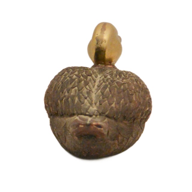 Mid-Century Mixed Media Hand-Carved Hardwood & Solid Cast Brass Waterfowl Figurine For Sale In Jacksonville, FL - Image 6 of 8