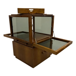Mid-Century Bar Cabinet on Wheels from Gianfranco Frattini, 1970s For Sale