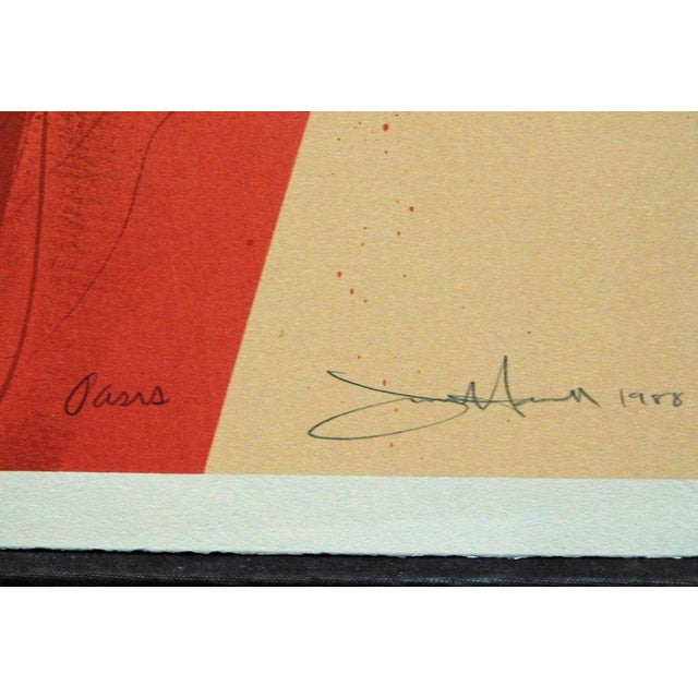 Frank Howell Oasis 1988 Original Art Lithograph Hand Signed and Numbered For Sale - Image 4 of 4