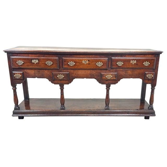 Small Georgian Oak Dresser Base, 1750s For Sale - Image 13 of 14