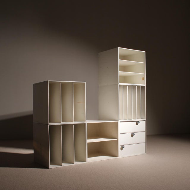 Very rare modular ‚Palaset‘ storage system designed by Ristomatti Ratia and manufactured by Treston in Finland in the...