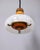Chandelier with ceramic structure and Murano glass lampshade, Italian design, 1960s. Up to 250V (Europe/UK Standard).The...
