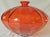Glass Large Vintage C1980s Red Scalloped Glass Floor Vase For Sale - Image 7 of 9