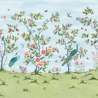 Harlequin Florence Wallpaper in Sky/Meadow/Blossom For Sale