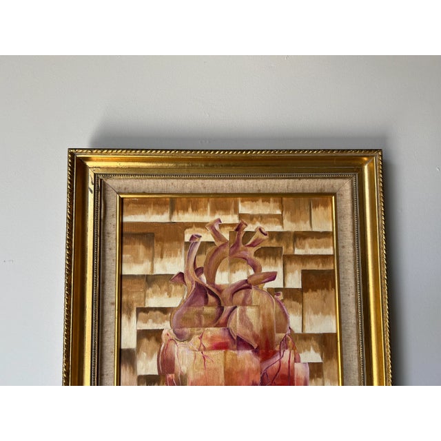 1980's Lolita Fernandez Brito " a Torch in the Space " Oil Painting, Frame For Sale - Image 10 of 13