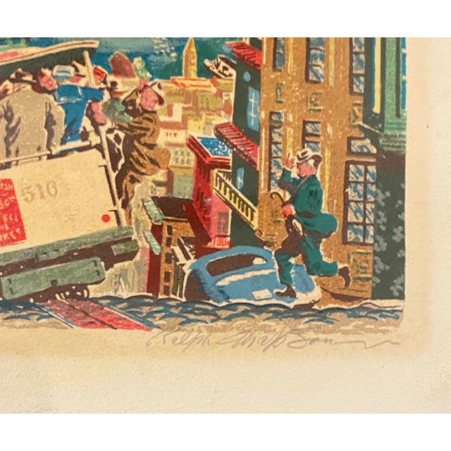 1960s Ralph W. Mapson (1917-1972) "Nob Hill, San Francisco" screen print on paper, pencil signed and titled. Combined...