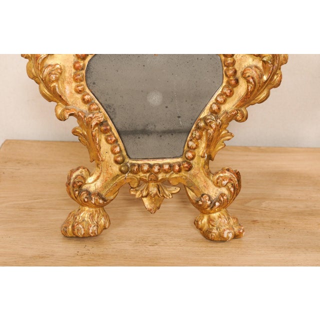 19th Century Italian Rococo Gilt Wood Mirror Decorations - A Pair For Sale - Image 10 of 11