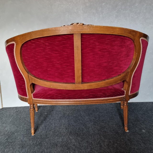 Brown Set of Basket Bench and Armchairs, 1950s, Set of 3 For Sale - Image 8 of 18