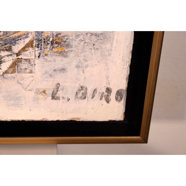 A classical yet modern acrylic painting on Masonite featuring a woman in profile by Ljubo Biro. Signed bottom right. Circa...