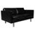 Metal Model 220 Black Leather Three-Seater Sofa by Erik Jørgensen For Sale - Image 7 of 7