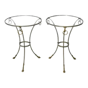 Italian Directoire Style Side Tables with Rams' Heads and Hoof Feet - A Pair