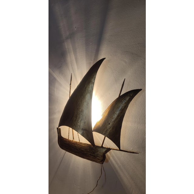 Spanish Wrought Iron Wall Light, 1960s For Sale - Image 7 of 10