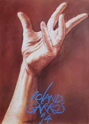 1994 Ernest Pignon-Ernest Roland Garros Poster