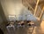 Rustic Farmhouse Whitewash Bar Stools W/ Cowhide Upholstered Seats Set of 3 For Sale - Image 10 of 12