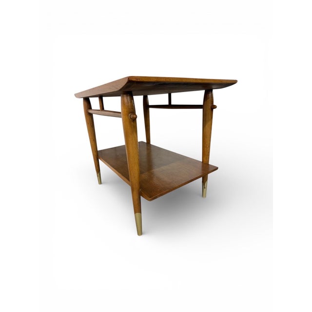 Mid-Century Modern Lane Walnut Side Tables - Set of 2 For Sale In Philadelphia - Image 6 of 7