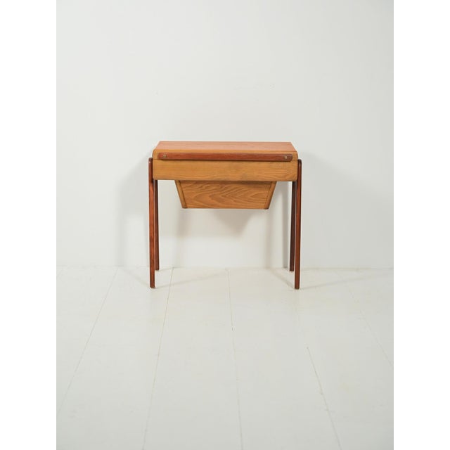 Scandinavian Teak and Oak Table, 1950s For Sale - Image 14 of 14