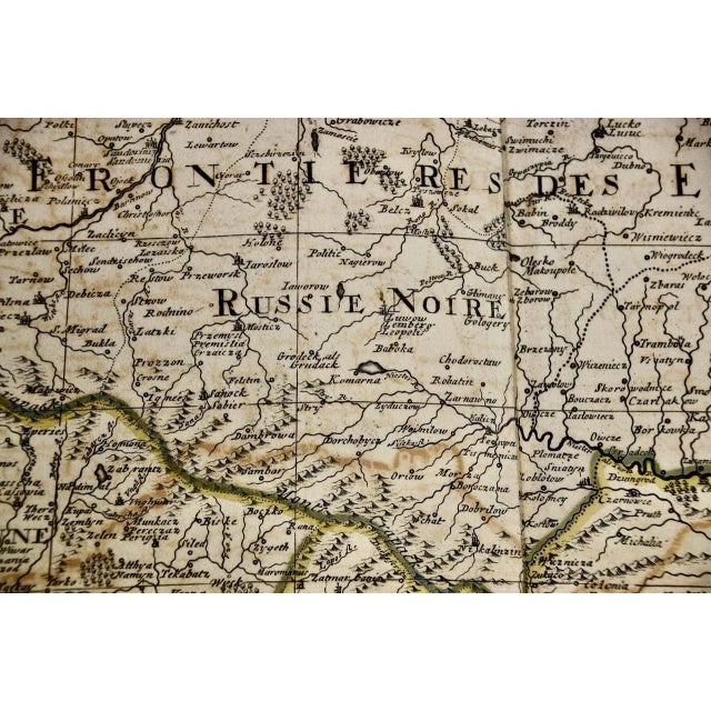 Hungary & Eastern Europe: A Large 17th C. Hand-Colored Map by Sanson & Jaillot, 1692 For Sale - Image 11 of 12
