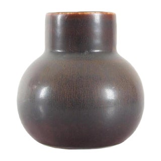 Small Brown Hare's Fur Glaze CEA Vase by Carl-Harry Stalhane for Rörstrand, 1950s For Sale
