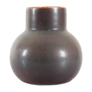 Small Brown Hare's Fur Glaze CEA Vase by Carl-Harry Stalhane for Rörstrand, 1950s