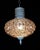 Gold Mid-Century Modern Danish Opalescent Hobnail Glass and Brass Pendant Light For Sale - Image 8 of 13